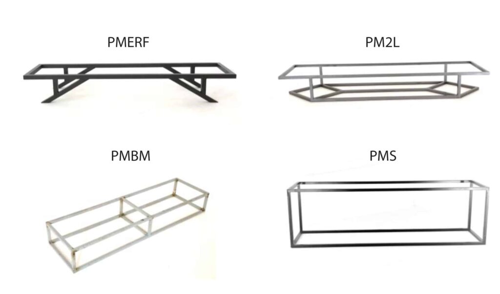 Modèles de piétements pour buffets, enfilades et meubles design