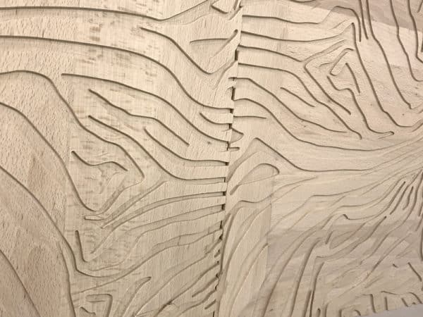 Portes travaillées dans la masse avec le motif zèbre