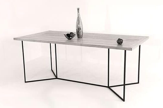 Table repas bois et métal design au style minimaliste