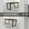 Pied de table en métal, original, modifiable en fonction des besoins de chacun