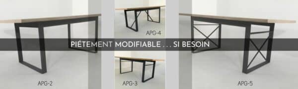Pied de table en métal, original, modifiable en fonction des besoins de chacun