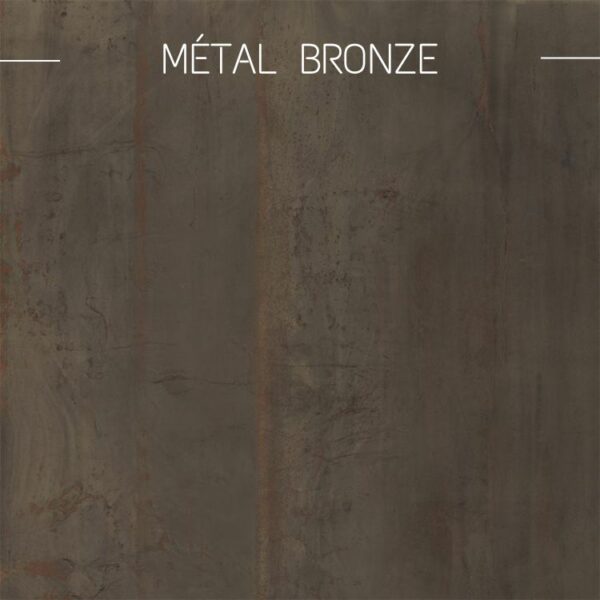 céramique carrée effet métal industriel bronze pour la table de salon carrée