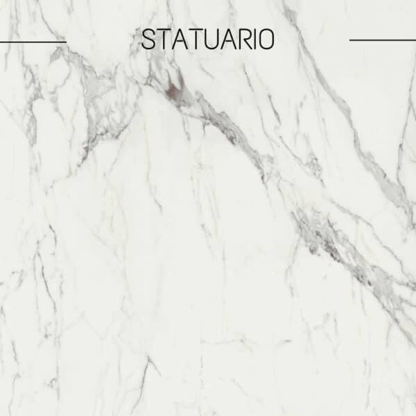 céramique italienne haut de gamme carrée effet marbre blanc statuaire avec veines grises