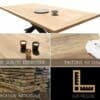 Plateau bois massif brut de fabrication artisanale