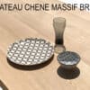 plateau en bois brut : essence chêne