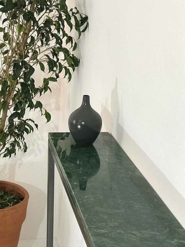 Console acier et marbre