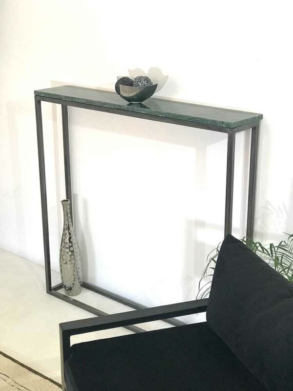 petite console d'entrée en marbre vert