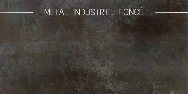céramique effet métal industriel de couleur foncées avec nuances imitant l'altération du métal par le temps.