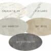 plateaux de forme ovale ou de forme tonneau, en céramique effet marbre Calacatta blanc, effet ciment, pour tables