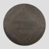 Plateau rond en bois foncé grisé, finition Dark Titanium.