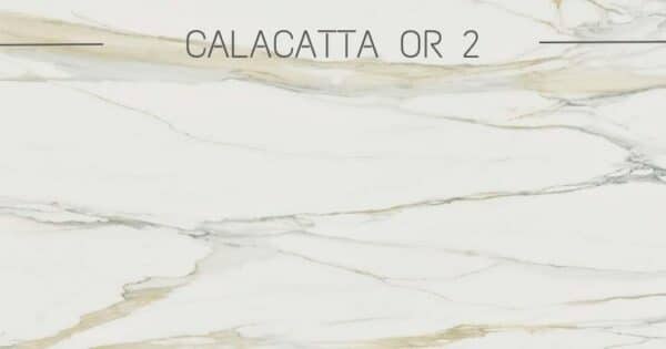 céramique marbre blanc Calacatta avec veines or et grises