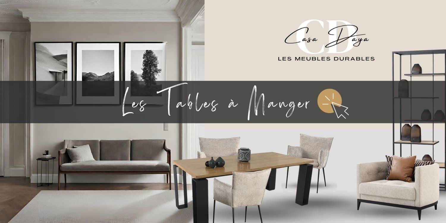 Lien vers les tables à manger bois massif, sur-mesure de Casa Daya