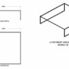 Plan de la table basse carrée, modèle 2B