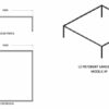 Plan de la table basse carrée, modèle 4P
