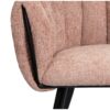 Détail du tissu moelleux et de qualité présenté avec la couleur Rose pastel.