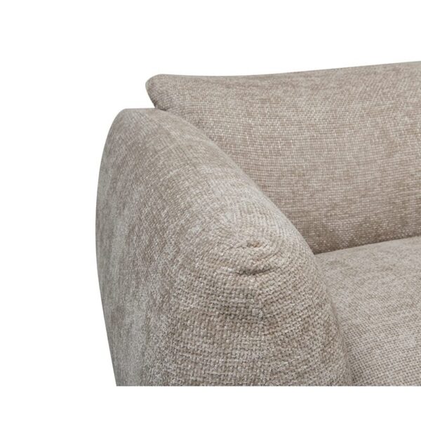 détail du tissu beige Latte, un tissu confortable et de grande qualité