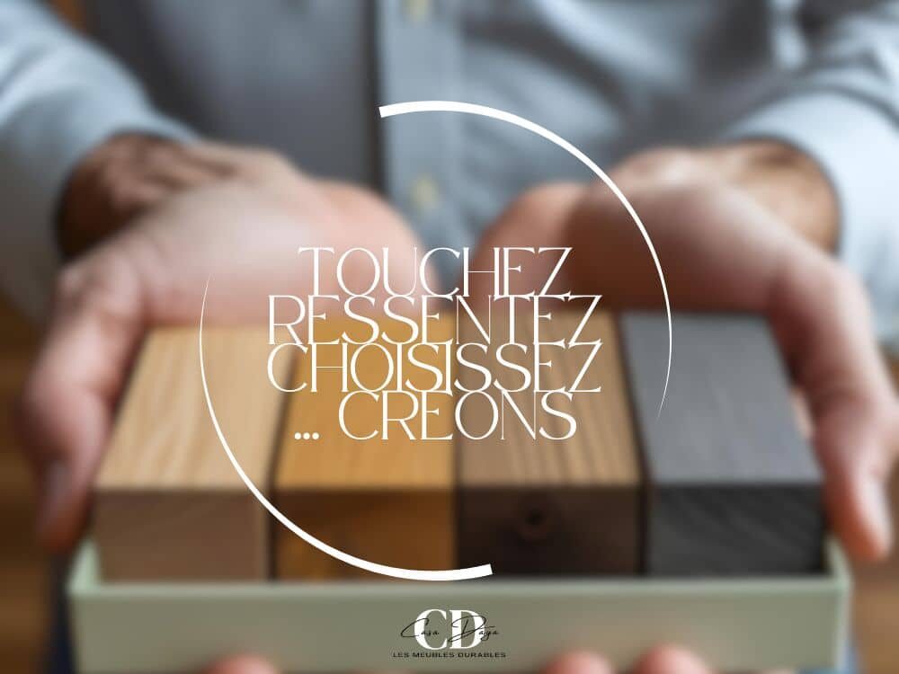 Echantillons de bois massif by Casa Daya : touchez, ressentez, choisissez, créons.