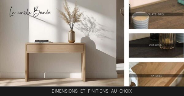 Son architecture se distingue par deux joues verticales toute hauteur qui encadrent néanmoins le plateau avec justesse, créant une impression de légèreté structurée. Un design à la fois graphique et intemporel, pensé comme un trait d’équilibre entre fonction et esthétique.